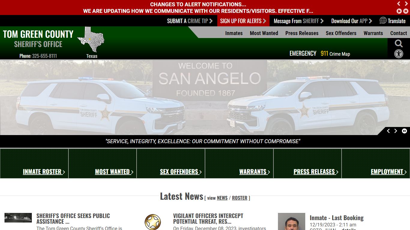 Inmate Roster (503) - Tom Green County Sheriff